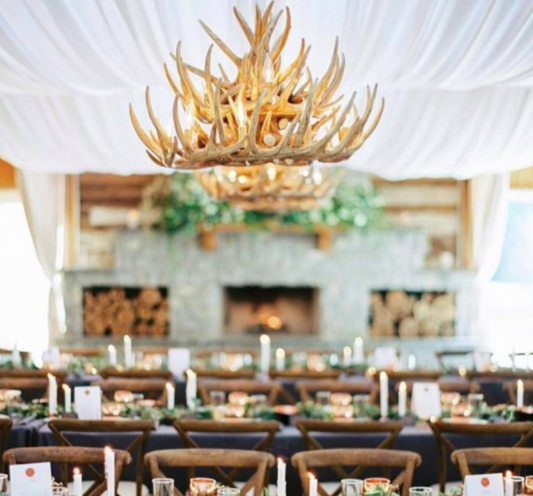 FAUX ANTLER CHANDELIER