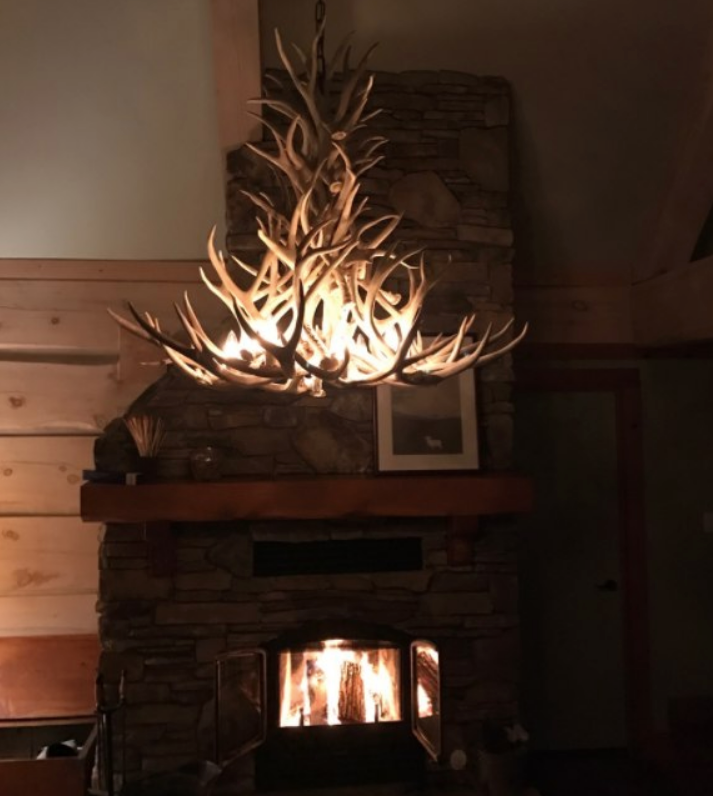 New Mexico Deer Antler Chandelier