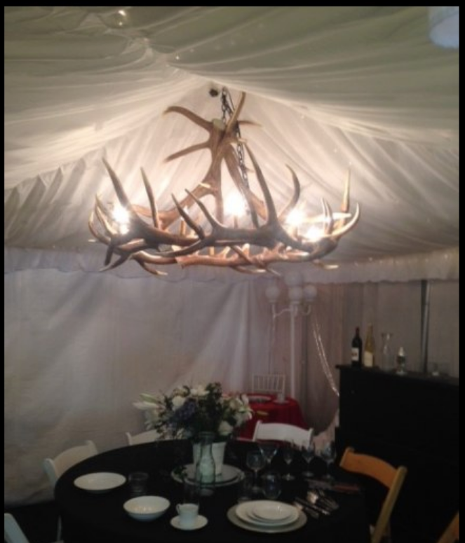 Ghost Mountain Faux Elk Antler Chandelier, 55"W x 32"T