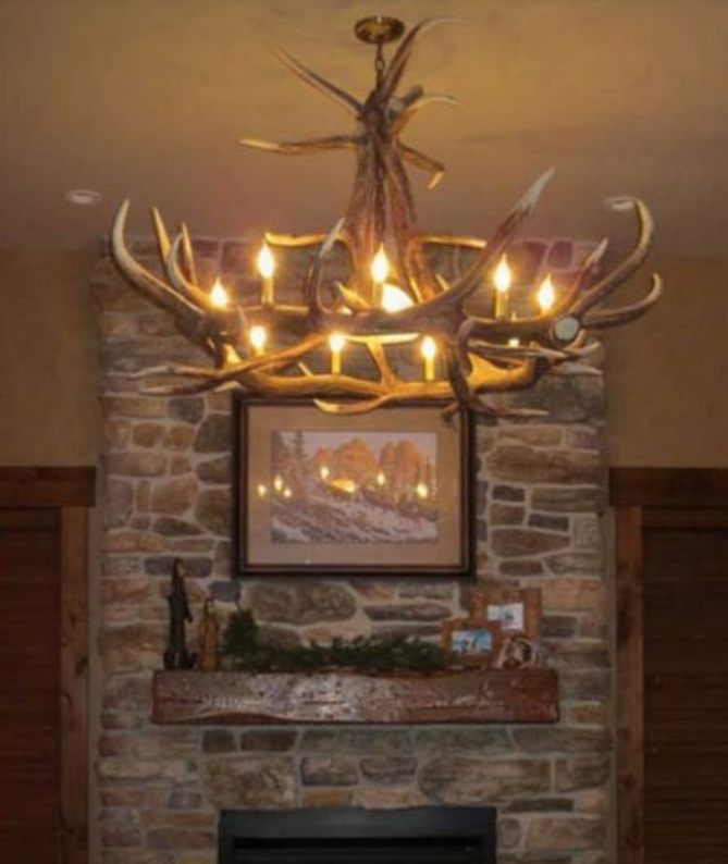 FAUX ANTLER CHANDELIER