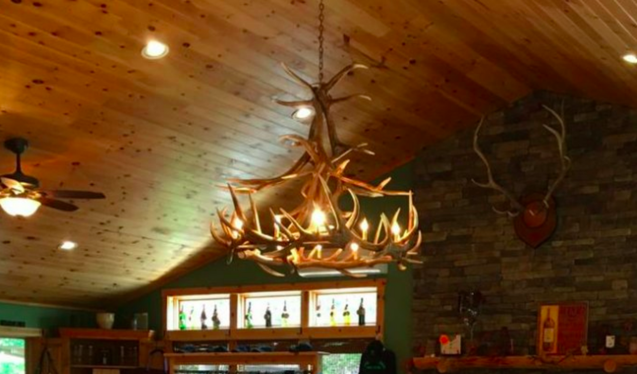 Challis Faux Elk Antler Chandelier, 60"W x 48"T