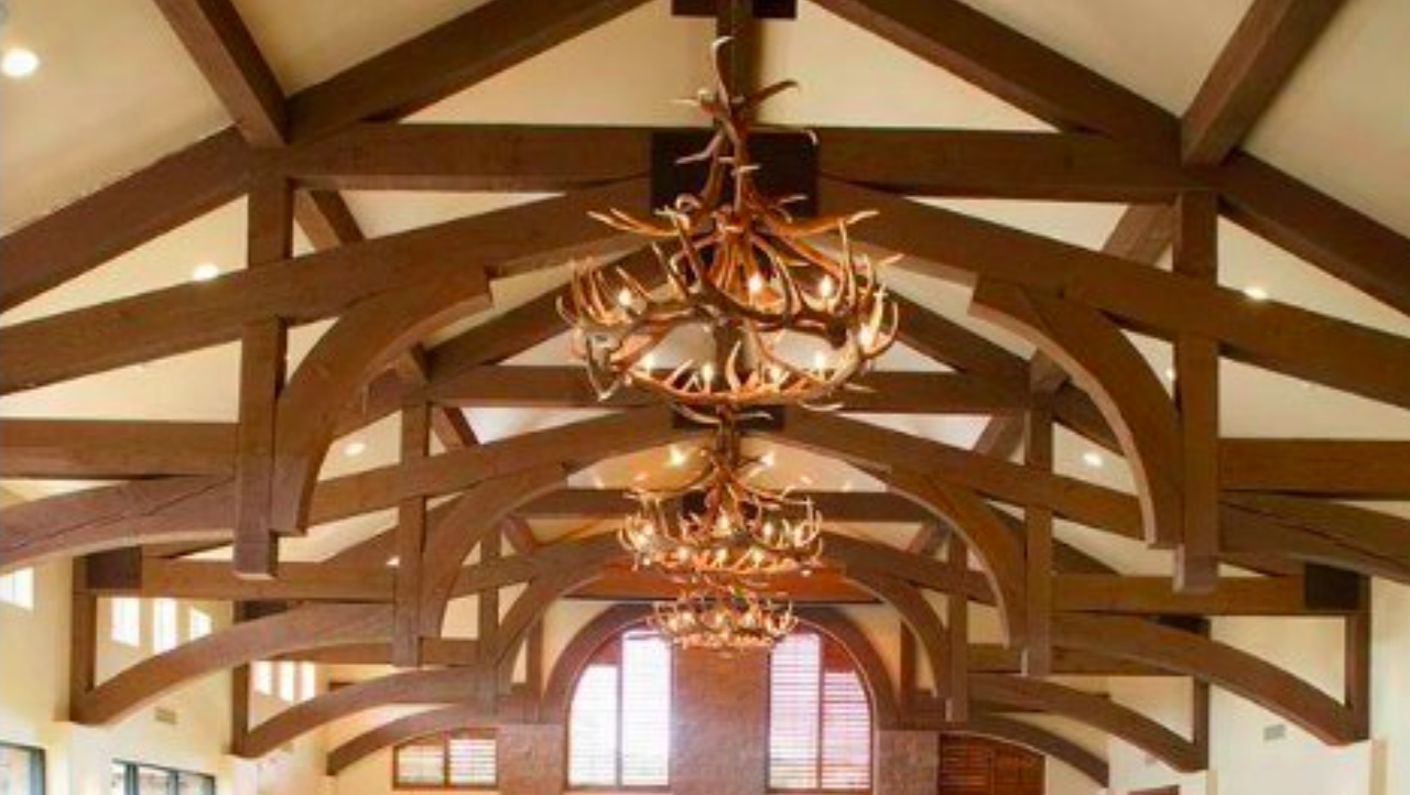 Challis Faux Elk Antler Chandelier, 60"W x 48"T