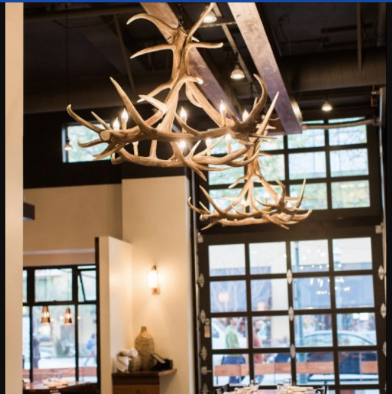 Challis Faux Elk Antler Chandelier, 60"W x 48"T