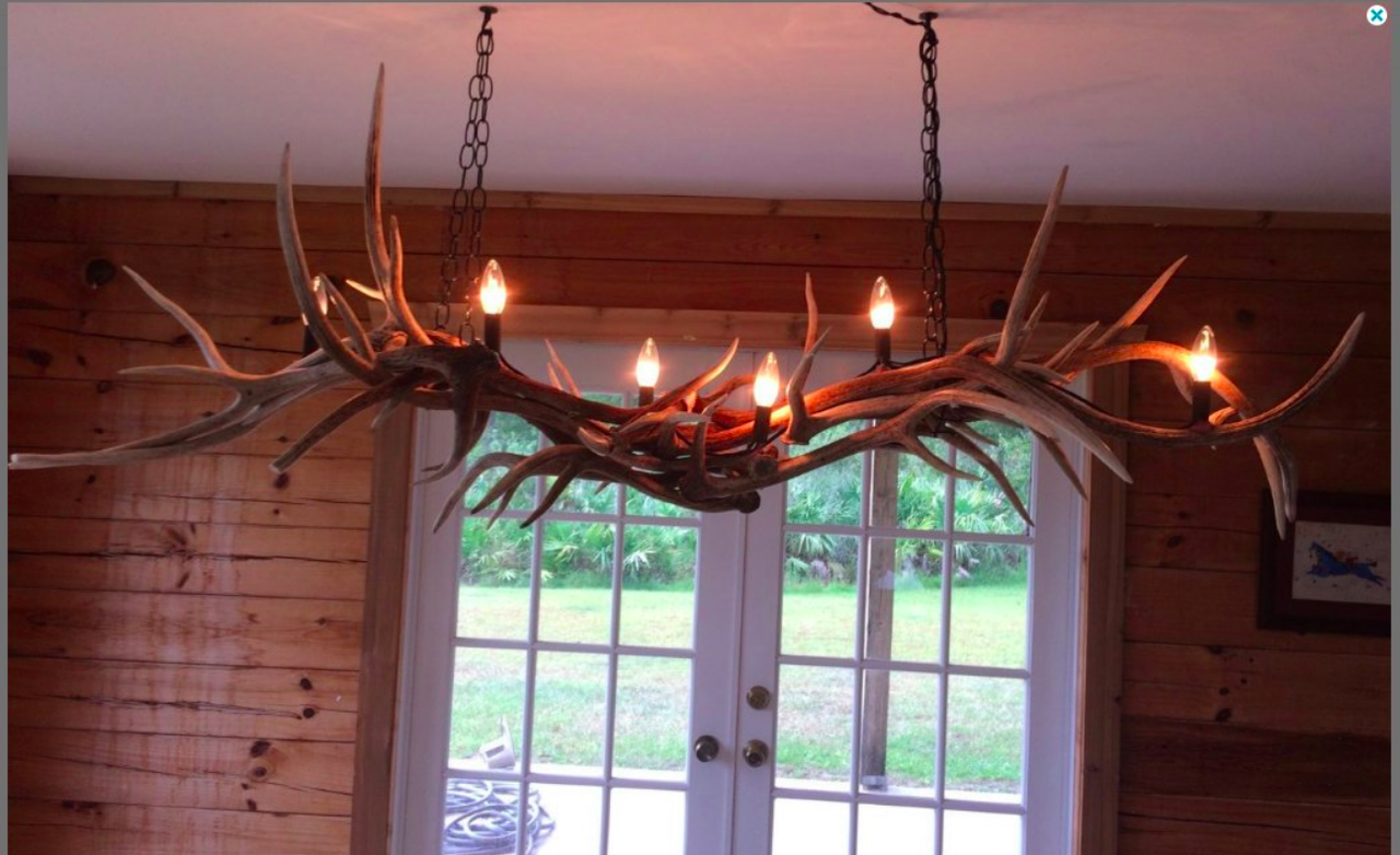 Deer Antler Chandelier Pendant Light