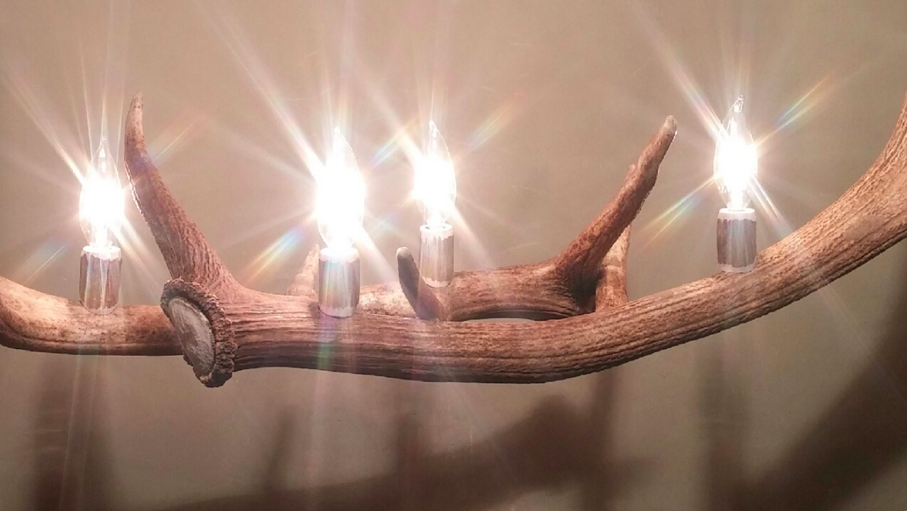 Whiskey River Elk & Deer Antler Chandelier