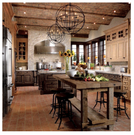 French country island lighting deals