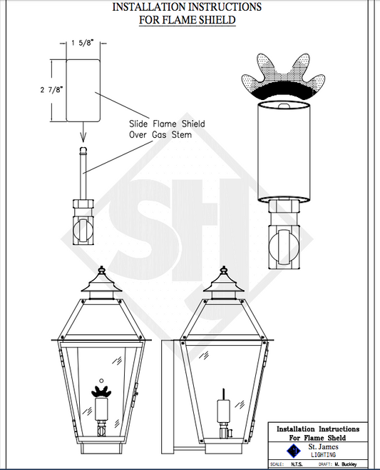 Flame Shields For Gas Lanterns (Lanterns Shown Are Not Included)