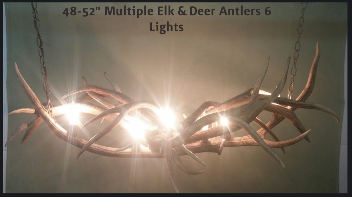Whiskey River Elk & Deer Antler Chandelier