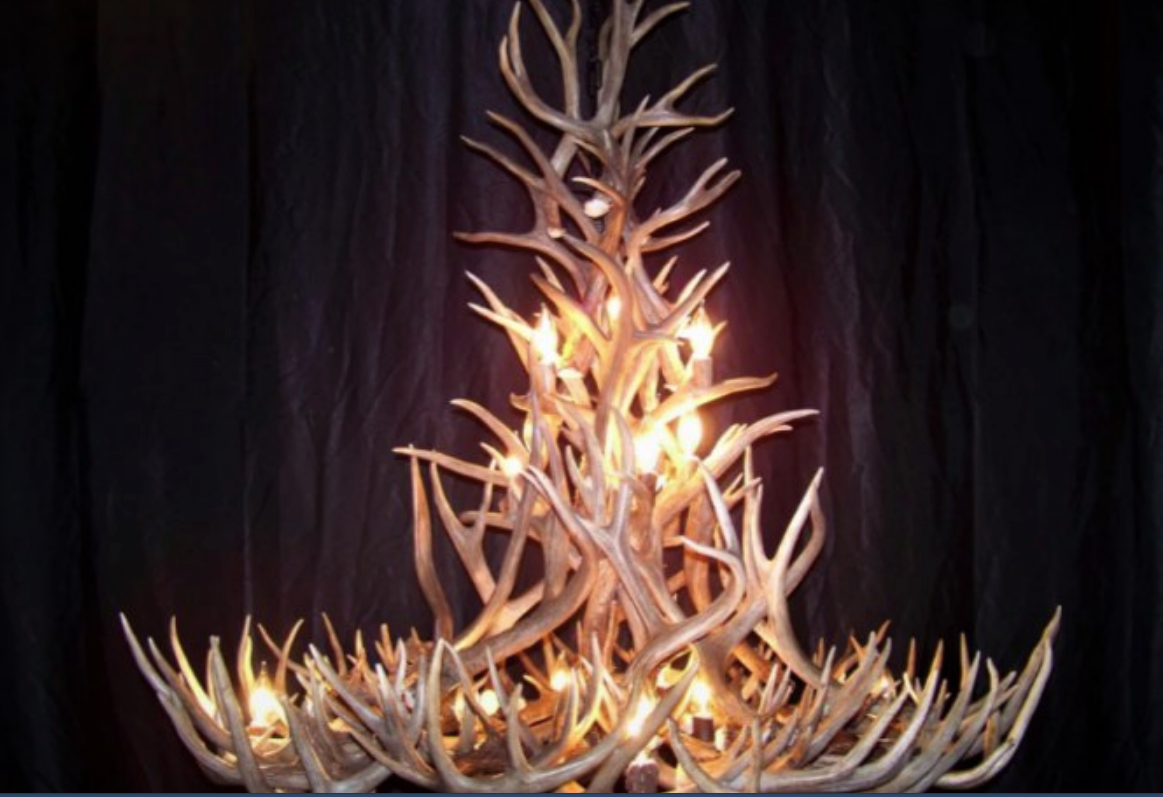 Gold Canyon Deer Antler Chandeliers