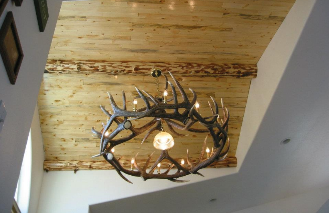 Ghost Mountain Faux Elk Antler Chandelier, 55"W x 32"T