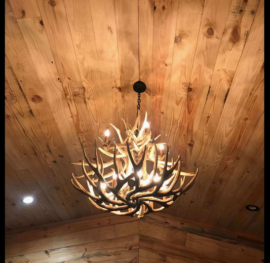 FAUX ANTLER CHANDELIER