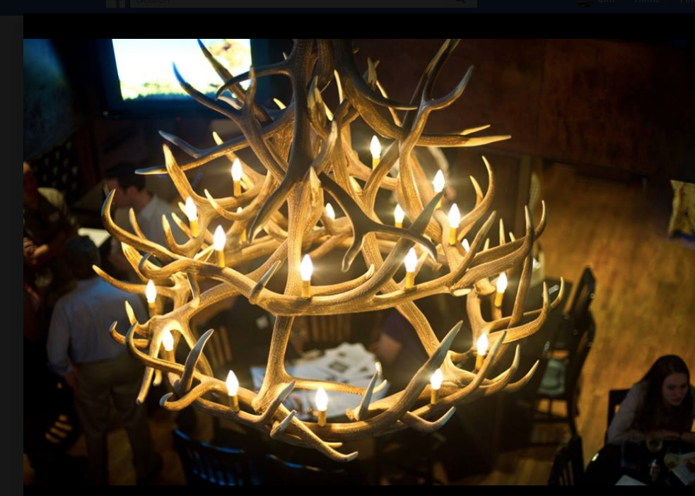 McCall Faux Elk Antler Chandelier, 60"W x 56"T