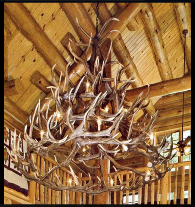 McCall Faux Elk Antler Chandelier, 60"W x 56"T
