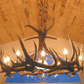 Ghost Mountain Faux Elk Antler Chandelier, 55"W x 32"T