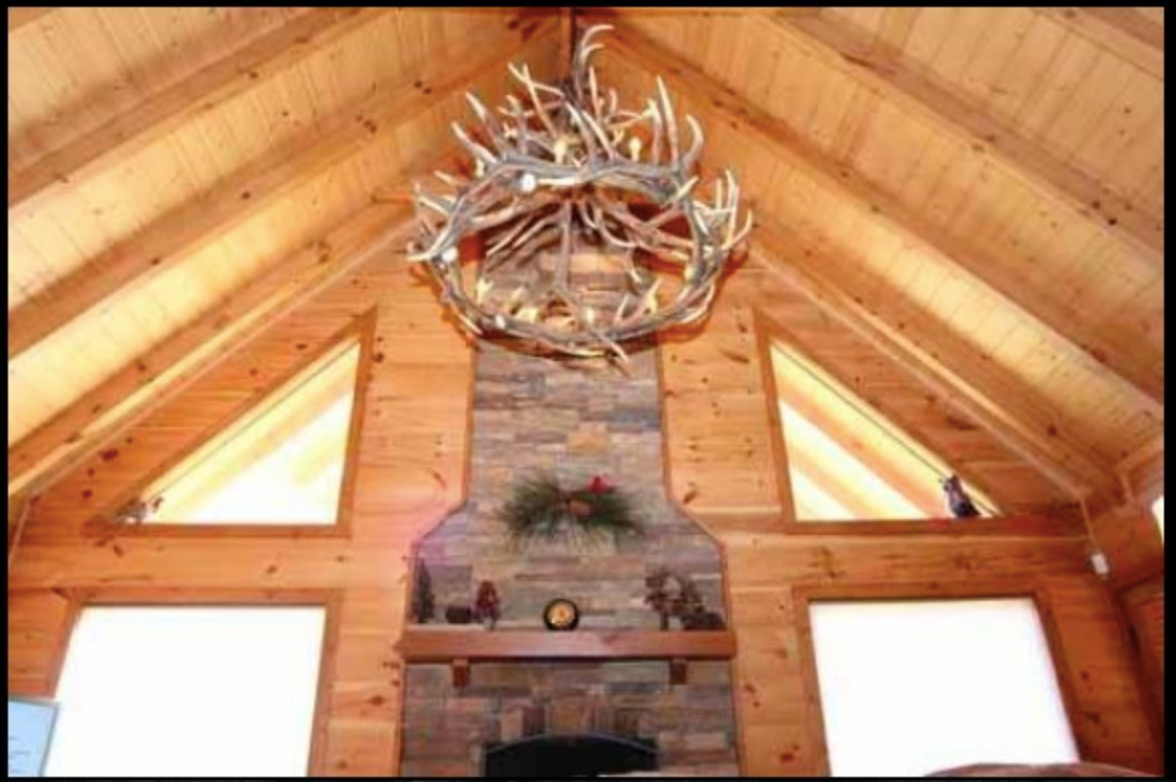 Challis Faux Elk Antler Chandelier, 60"W x 48"T