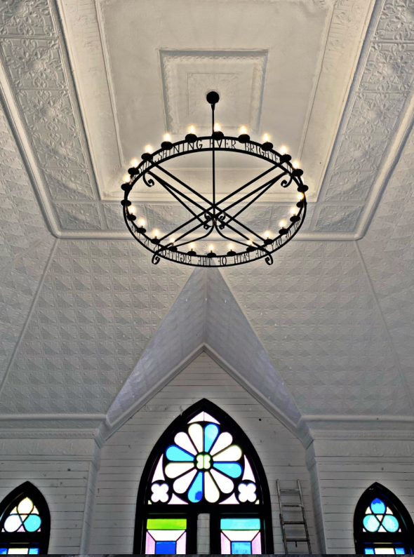 Cathedral Christian Steel Chandelier