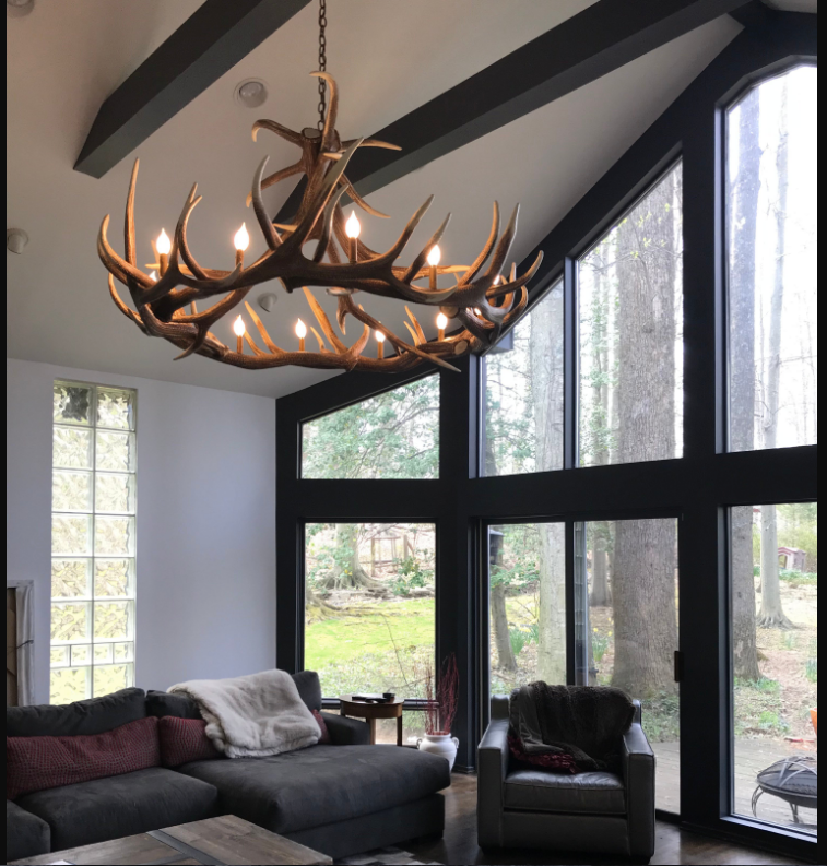 Faux Elk Antler Kitchen Island Lighting