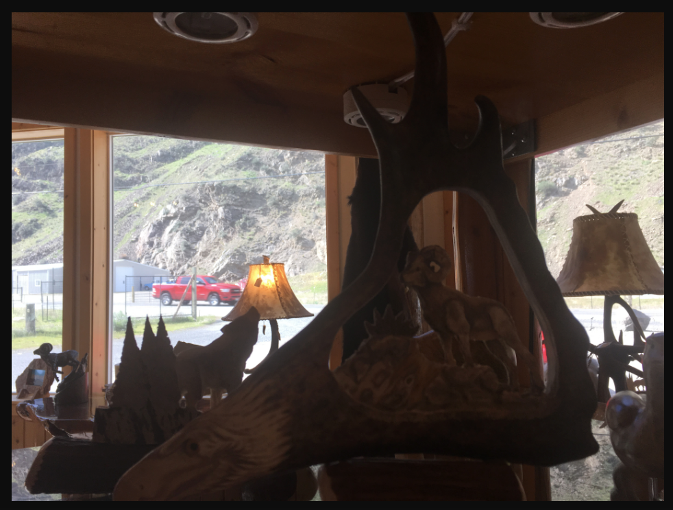 Wild Ram Antler Carving