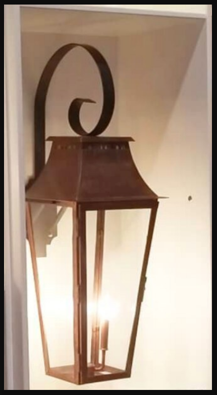 St. James Wood Dale Copper Lantern Pendant Light With Top Curl