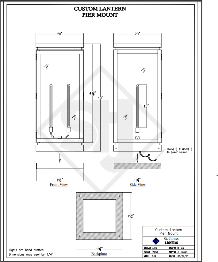 Line Drawings St. James Frisco Lantern