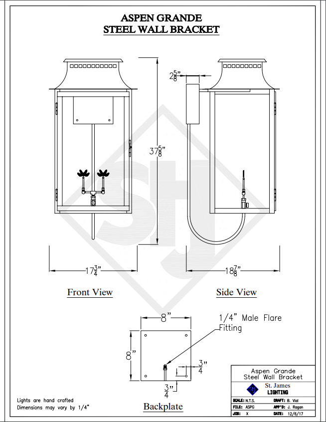 Line Drawings St. James Aspen Lantern