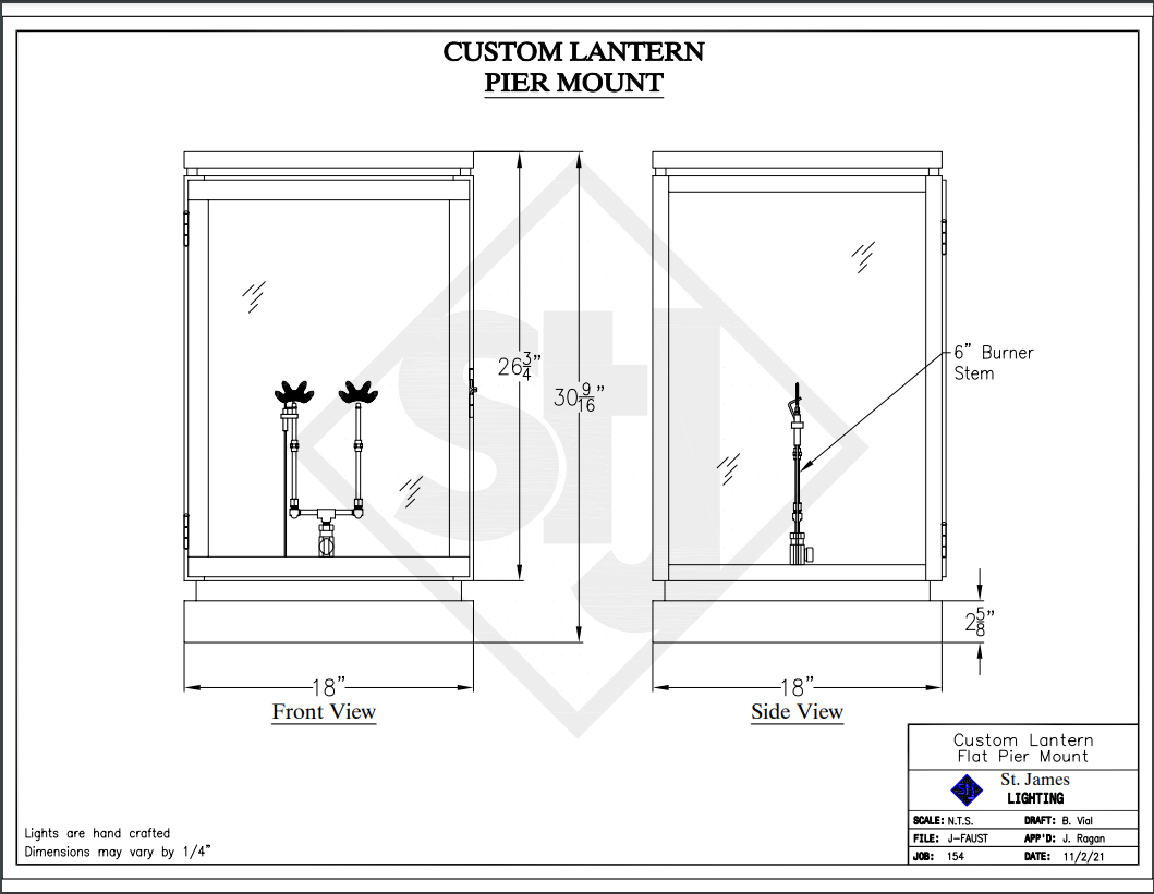 Mounting Brackets (Lanterns Shown Are Not Included)