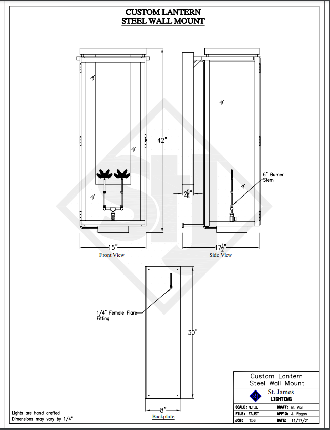 Line Drawings St. James Frisco Lantern