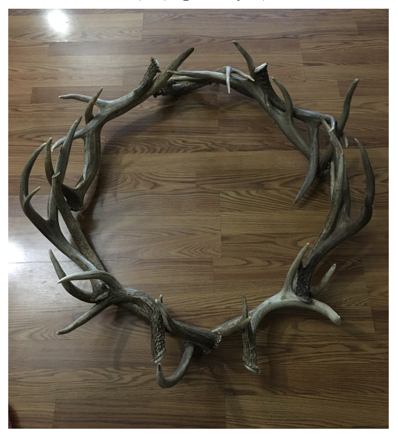 Elk Deer Antler Wreath