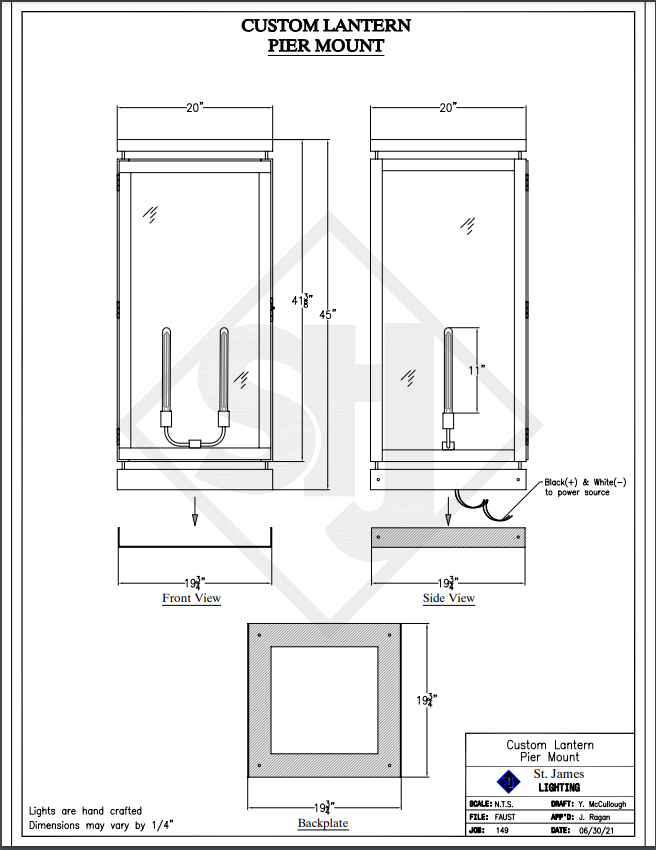 Line Drawings St. James Frisco Lantern