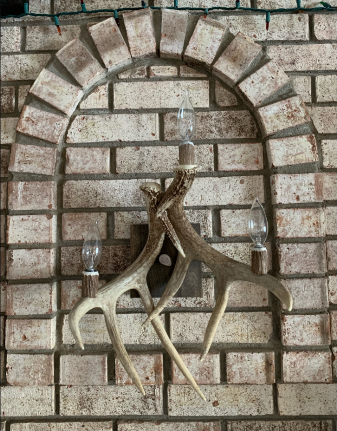 Old Henry Deer Antler Wall Sconce