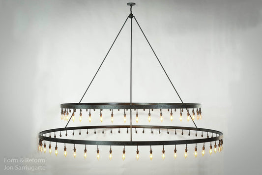 ROUND STEEL PENDANT CHANDELIER LIGHTING