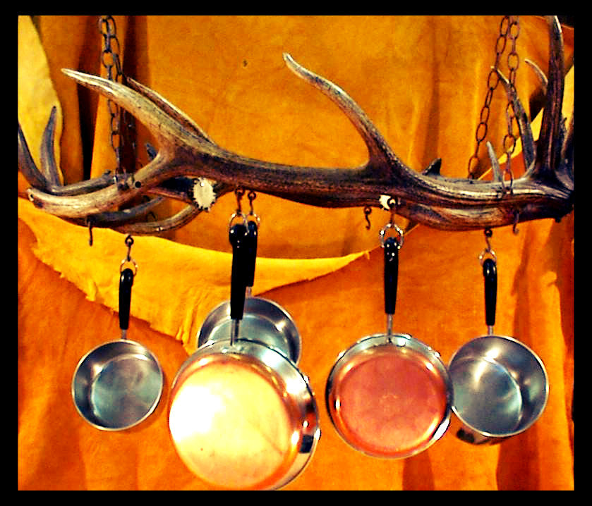 Elk & Whitetail Antler Pot Rack