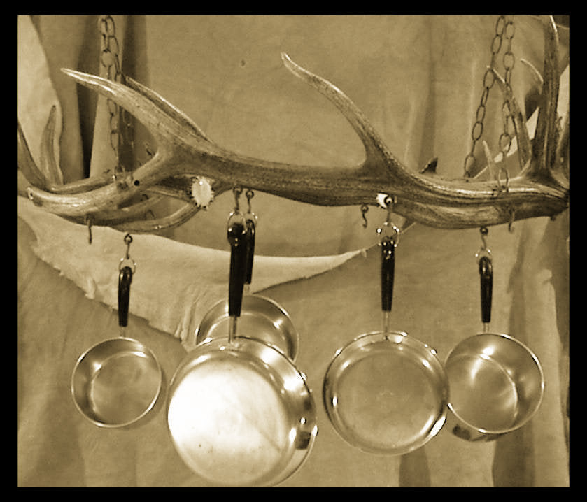 Elk & Whitetail Antler Pot Rack