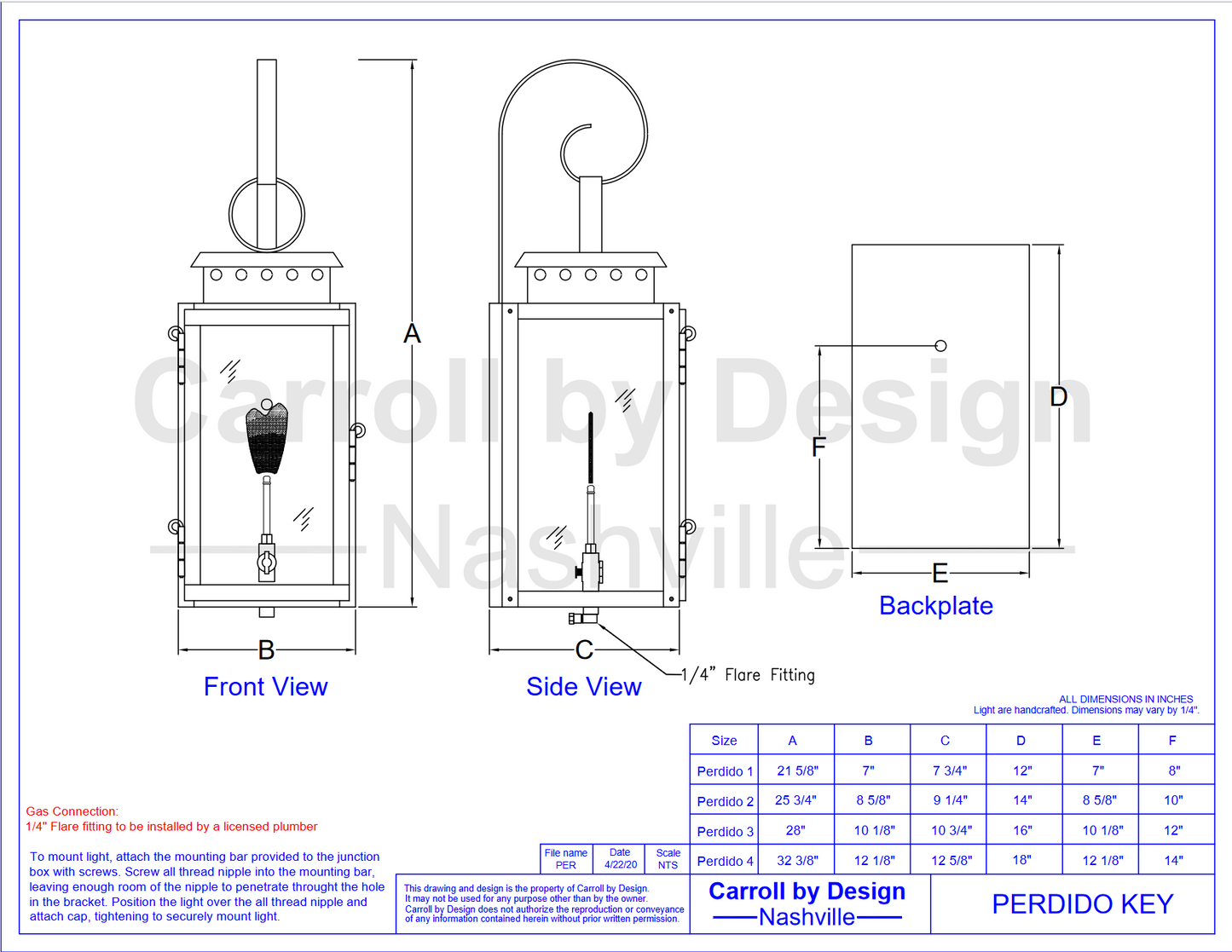 In Stock - Perdido Key Copper Lantern