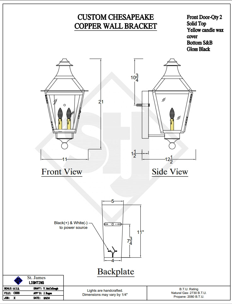 Line Drawing St. James Chesapeake Lantern