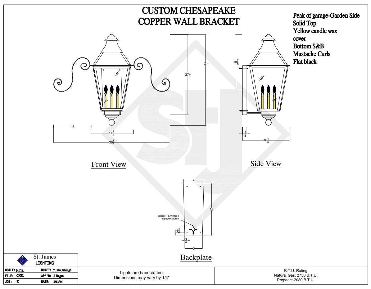 Line Drawing St. James Chesapeake Lantern