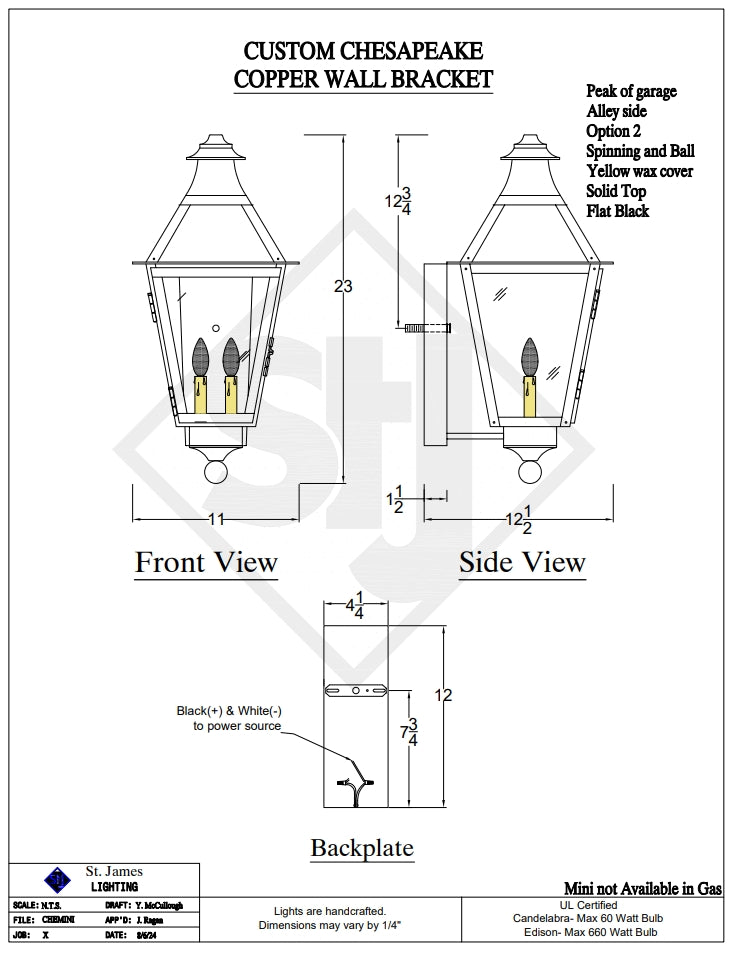 Line Drawing St. James Chesapeake Lantern