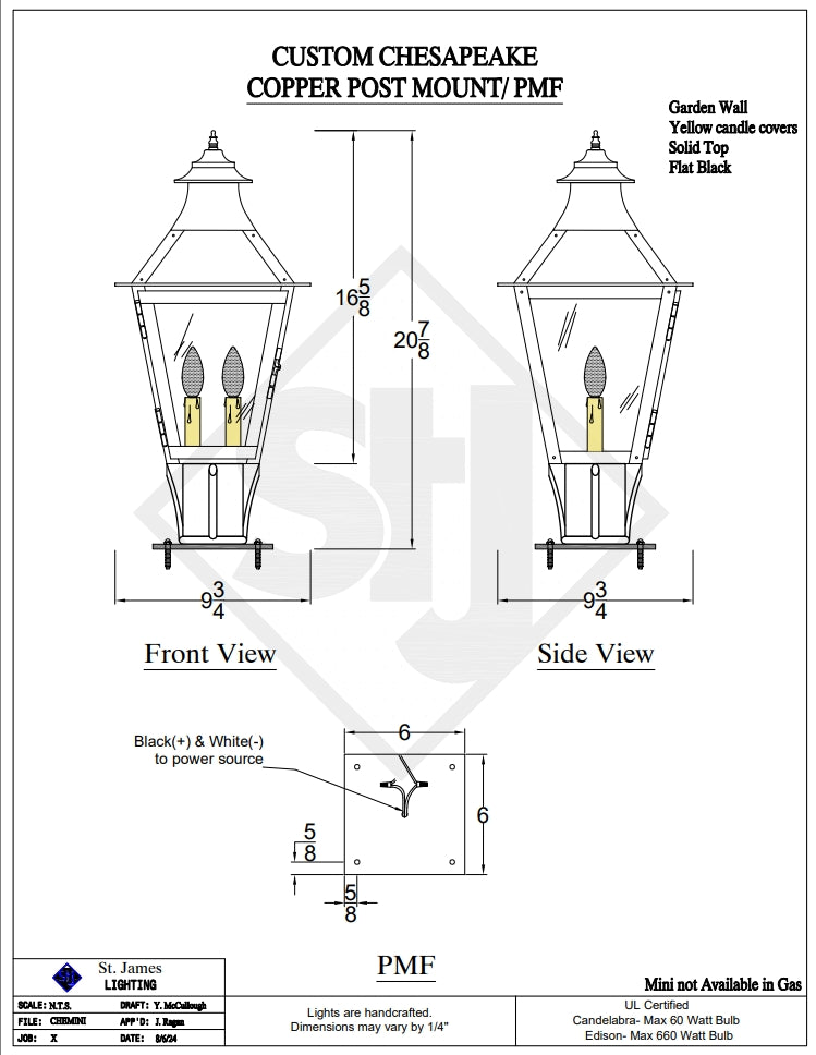 Line Drawing St. James Chesapeake Lantern