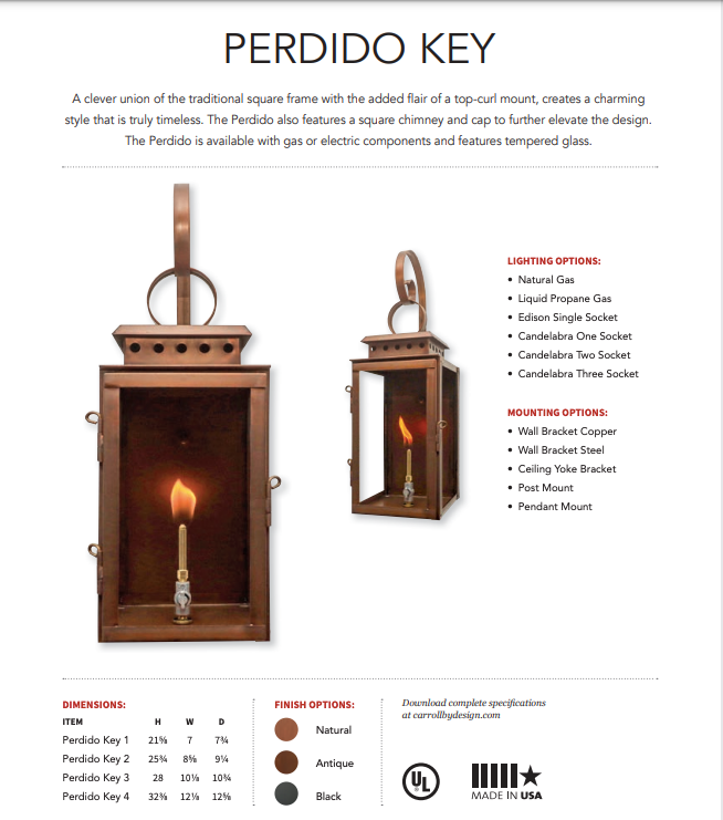 In Stock - Perdido Key Copper Lantern