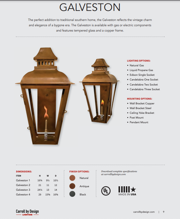 Galveston Copper Lantern