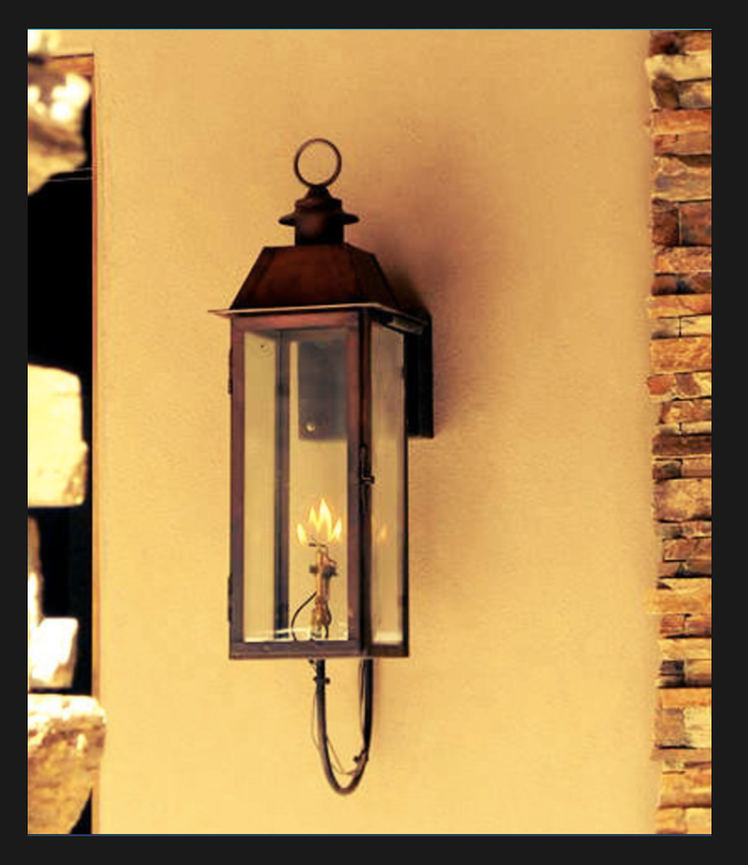 St. James Sweetwater Copper Lantern With Top Curl