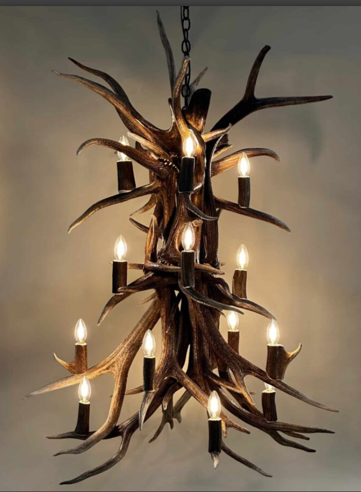 The Himalaya Real Elk Antler Chandelier