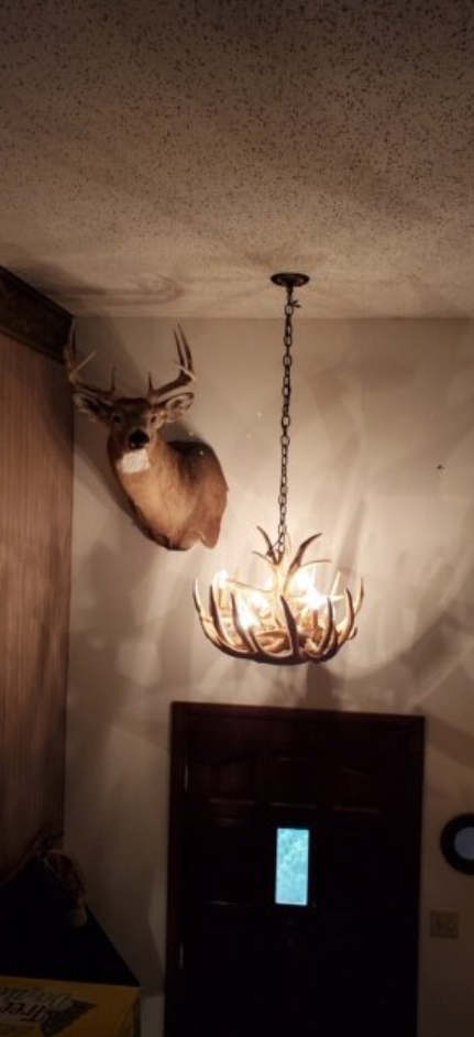 Babcock Faux Deer Antler Chandelier 24"W 16"T