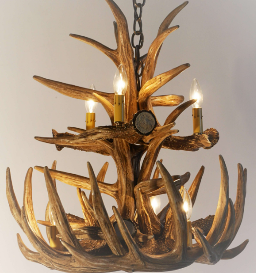 Onalaska Faux Deer Antler Chandelier 24"W 25"T