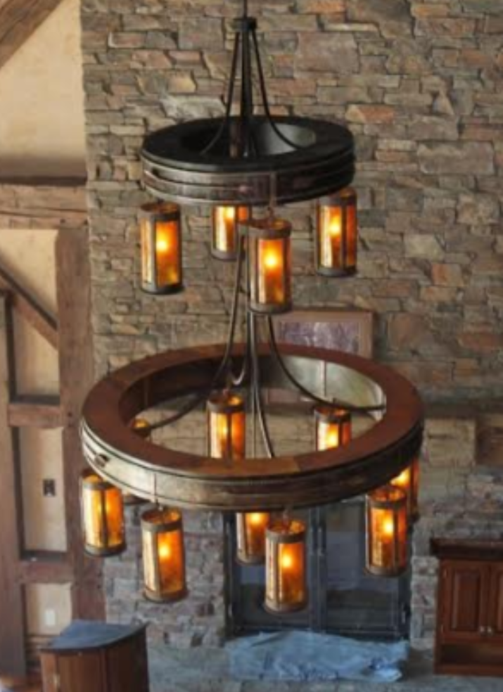St. James King Ranch Steel Chandelier Custom Design