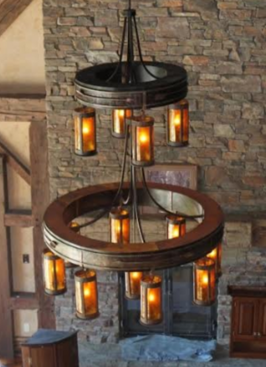 St. James King Ranch Steel Chandelier Custom Design