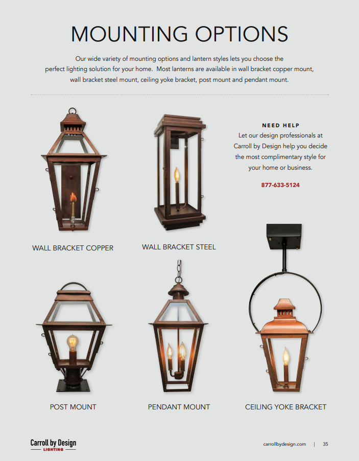 Carroll by Design Long Beach Copper Lantern
