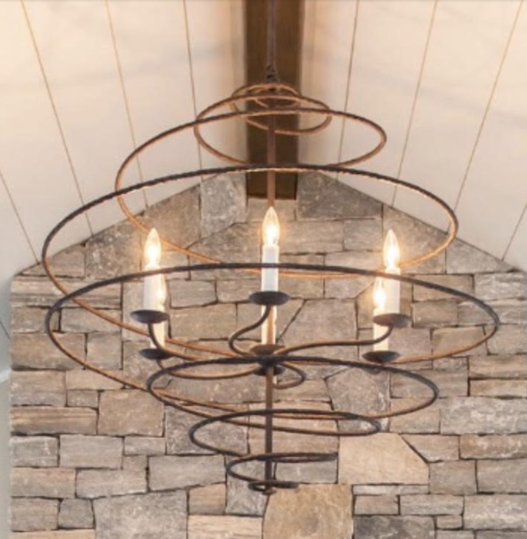 Steel Chandelier entryway dining room pendant