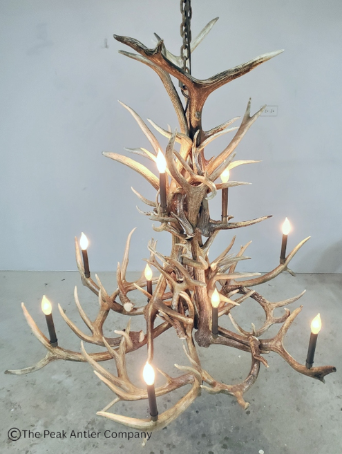 The Mt. Bachelor Elk Antler Chandelier