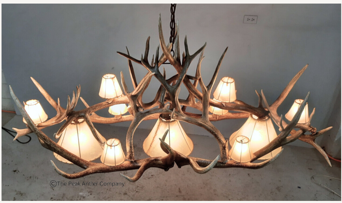 The Bear Valley Elk & Deer Antler Chandelier